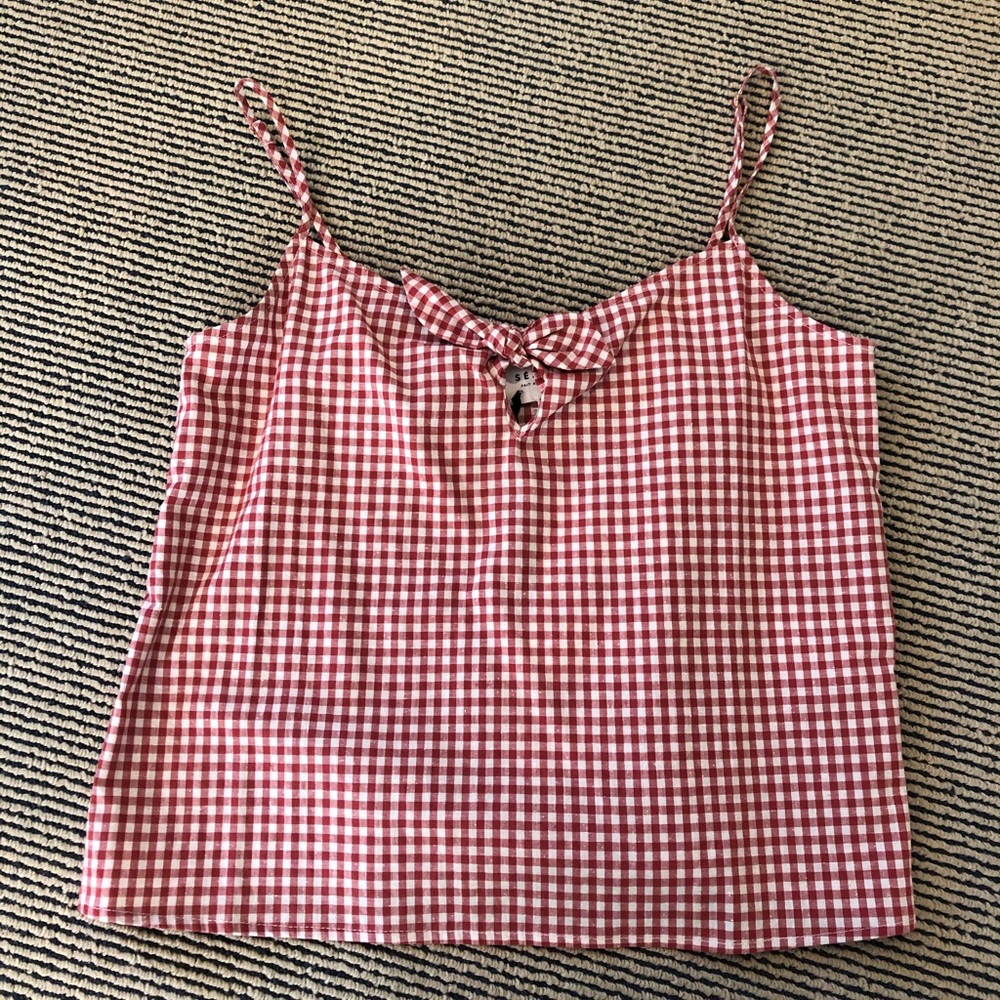 Sèzane Susie Top on Vichy Rouge